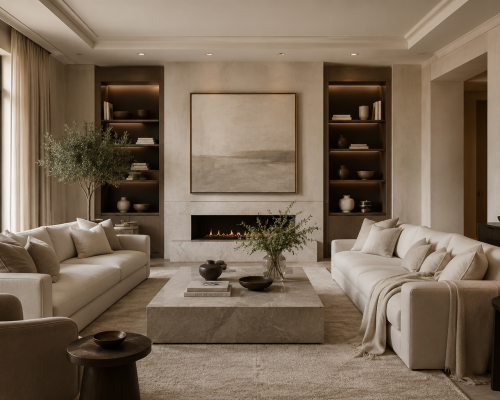 livingroom in neutral colors