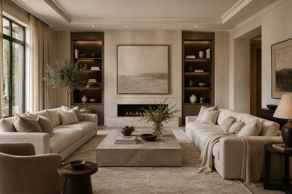 livingroom in neutral colors